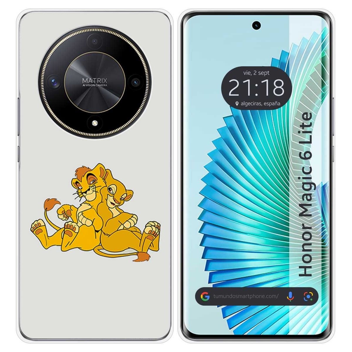 Funda Silicona para Huawei Honor Magic 6 Lite 5G diseño Leones Dibujos