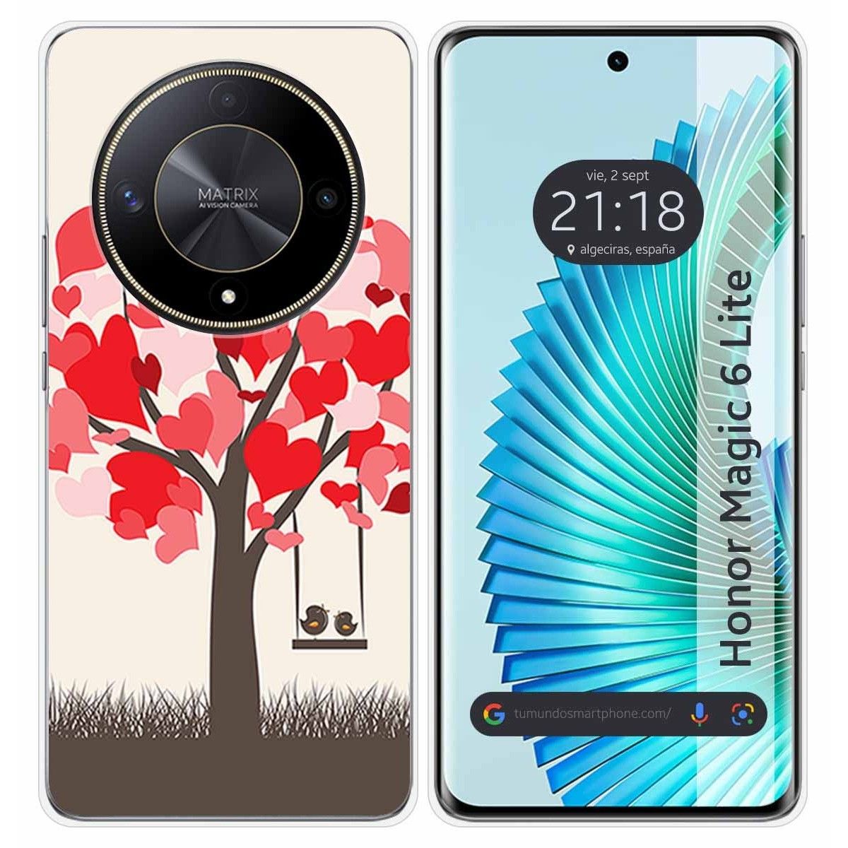 Funda Silicona para Huawei Honor Magic 6 Lite 5G diseño Pajaritos Dibujos