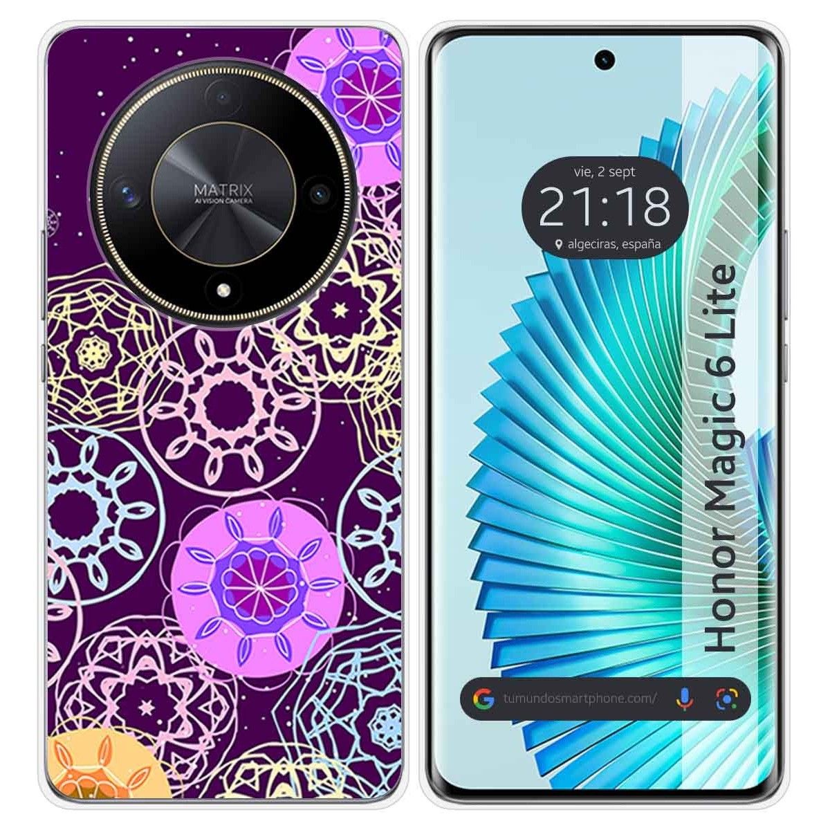 Funda Silicona para Huawei Honor Magic 6 Lite 5G diseño Radial Dibujos