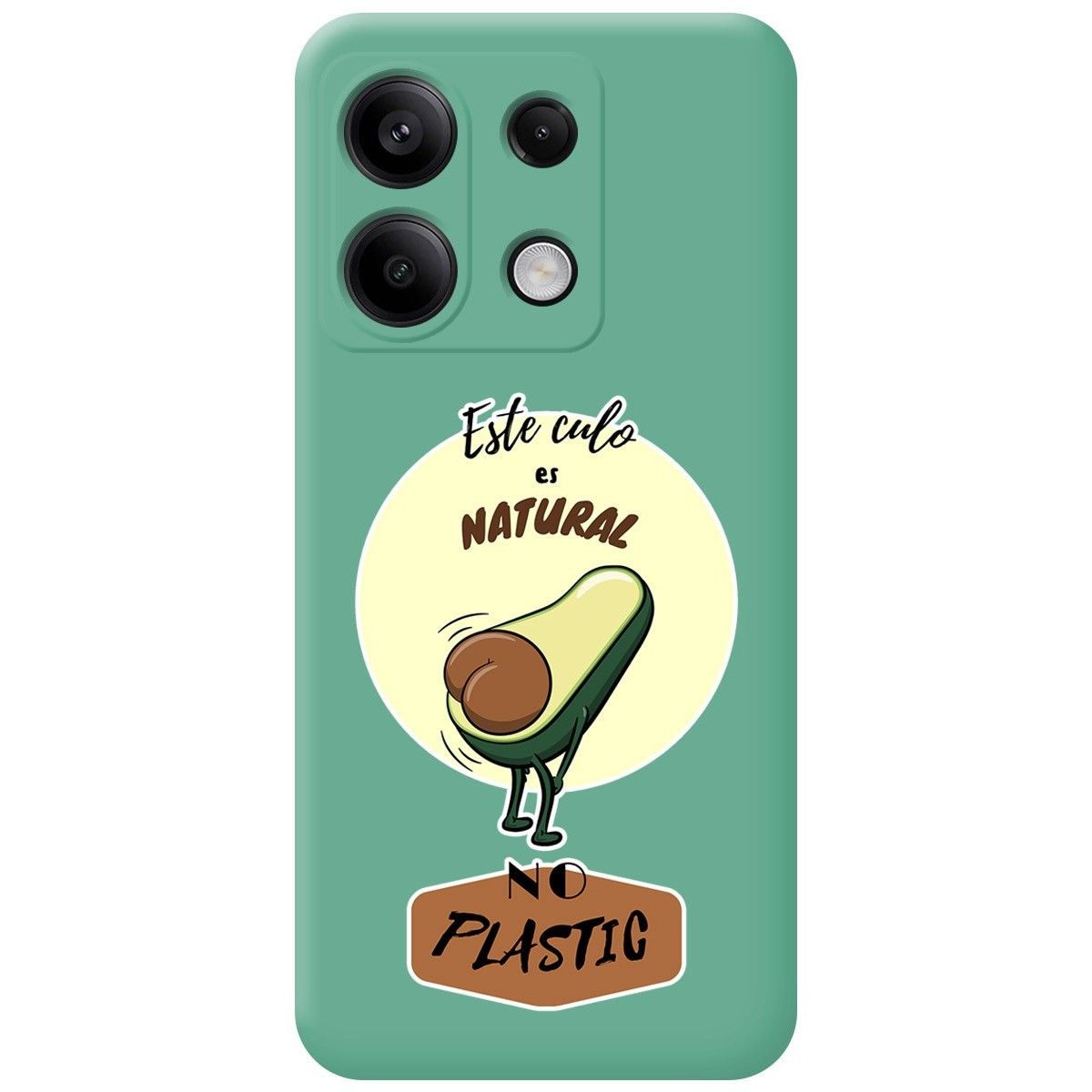 Funda Silicona Líquida Verde para Xiaomi Redmi Note 13 5G diseño Culo Natural Dibujos