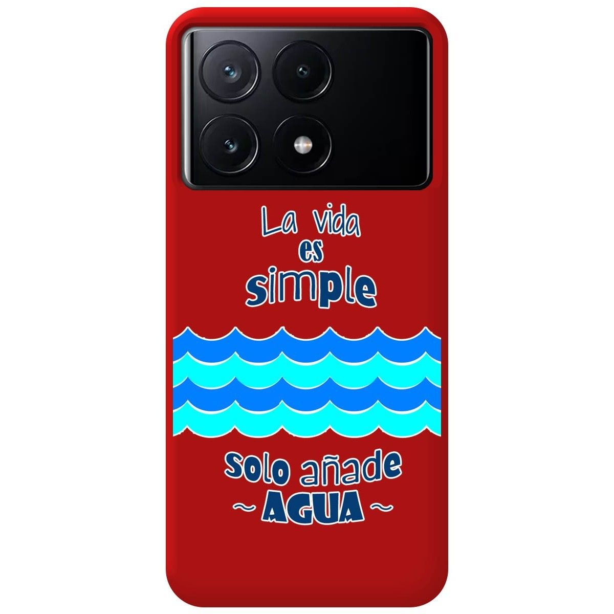 Funda Silicona Líquida Roja para Xiaomi Poco X6 Pro 5G diseño Agua Dibujos