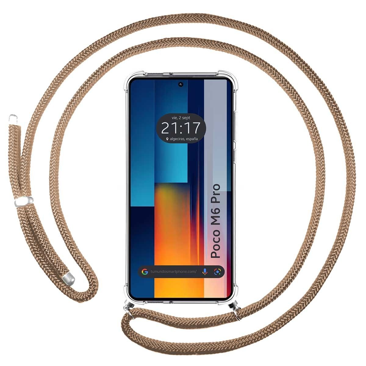 Personaliza tu Funda Colgante Transparente para Xiaomi Poco M6 Pro 4G con Cordon Camel Dibujo Personalizada