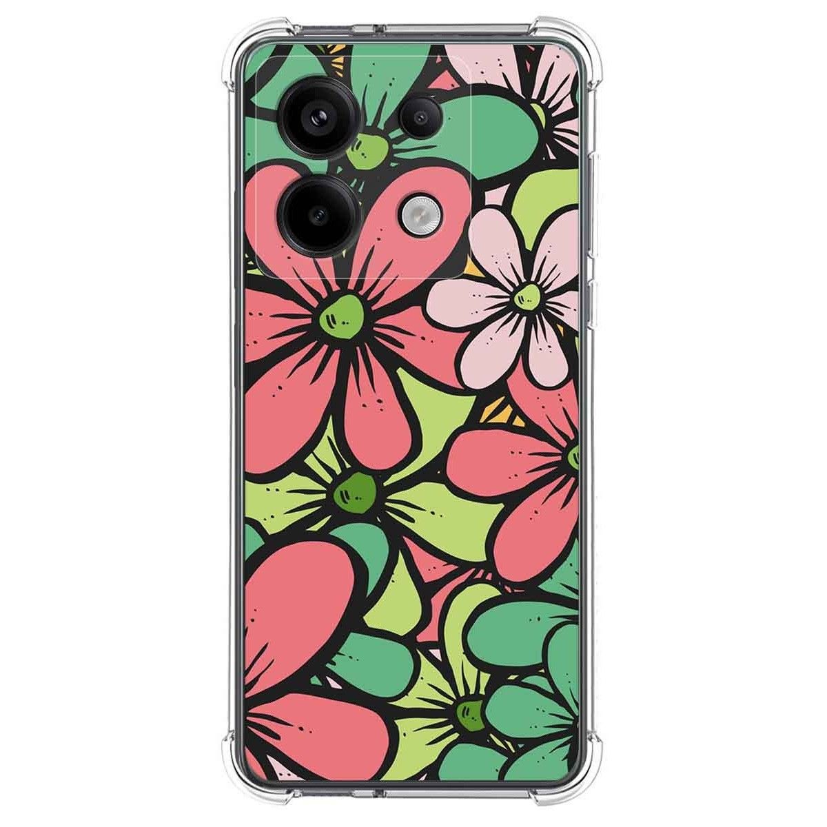 Funda Silicona Antigolpes para Xiaomi Poco X6 5G diseño Flores 02 Dibujos