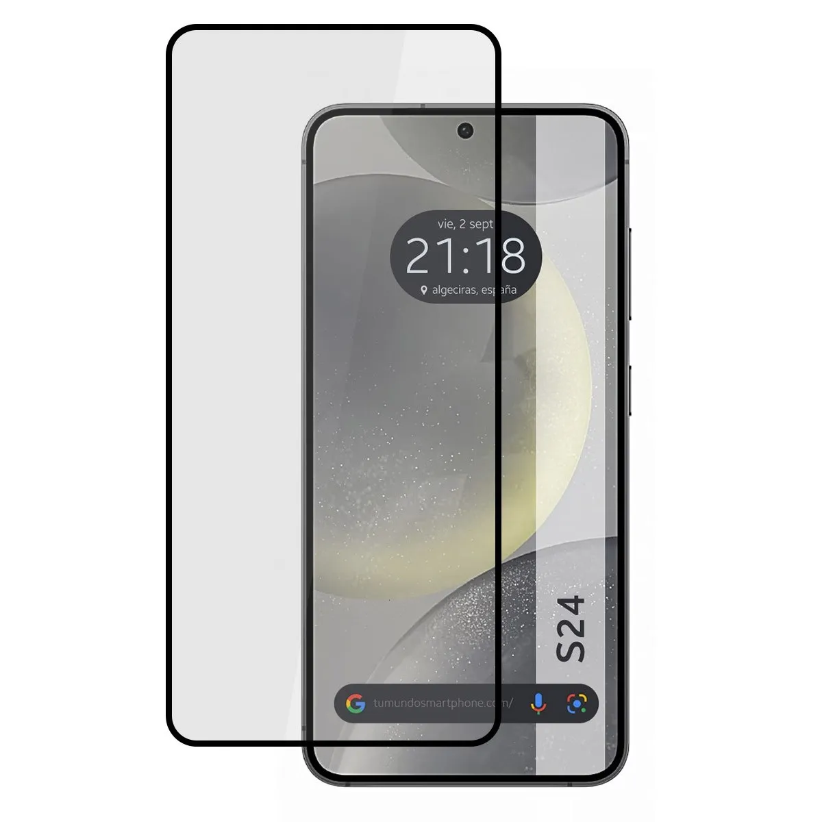 Protector Cristal Templado Completo 5D Full Glue Negro para Samsung Galaxy S24 5G Vidrio