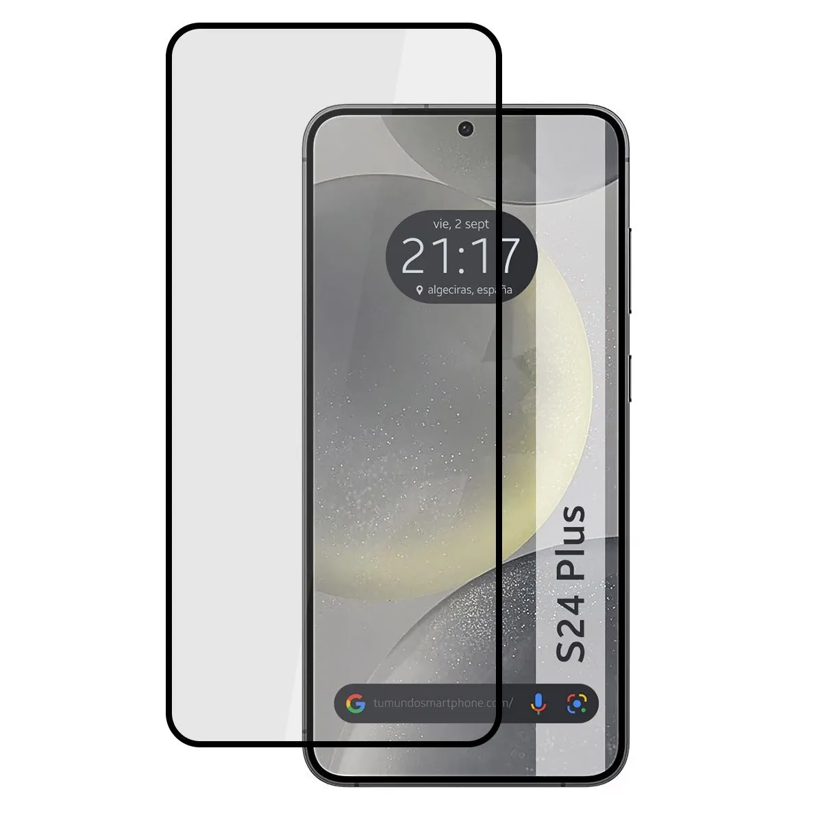 Protector Cristal Templado Completo 5D Full Glue Negro para Samsung Galaxy S24+ Plus 5G Vidrio