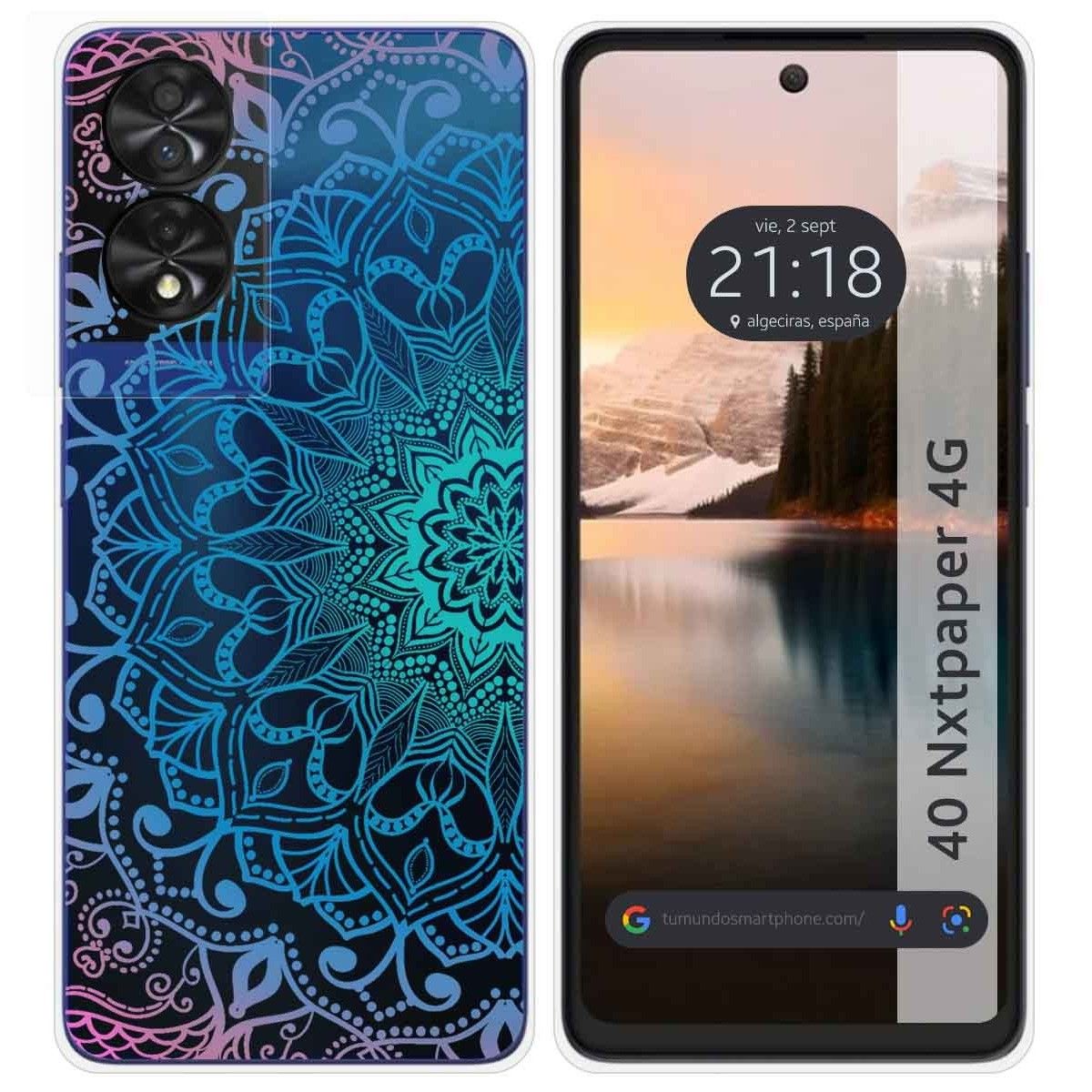 Funda Silicona Transparente para TCL 40 NXTPAPER diseño Mandala Dibujos