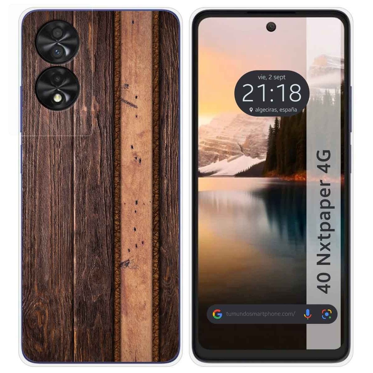 Funda Silicona para TCL 40 NXTPAPER diseño Madera 05 Dibujos