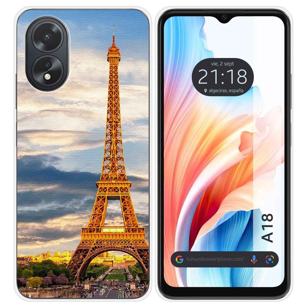 Funda Silicona para Oppo A18 diseño Paris Dibujos