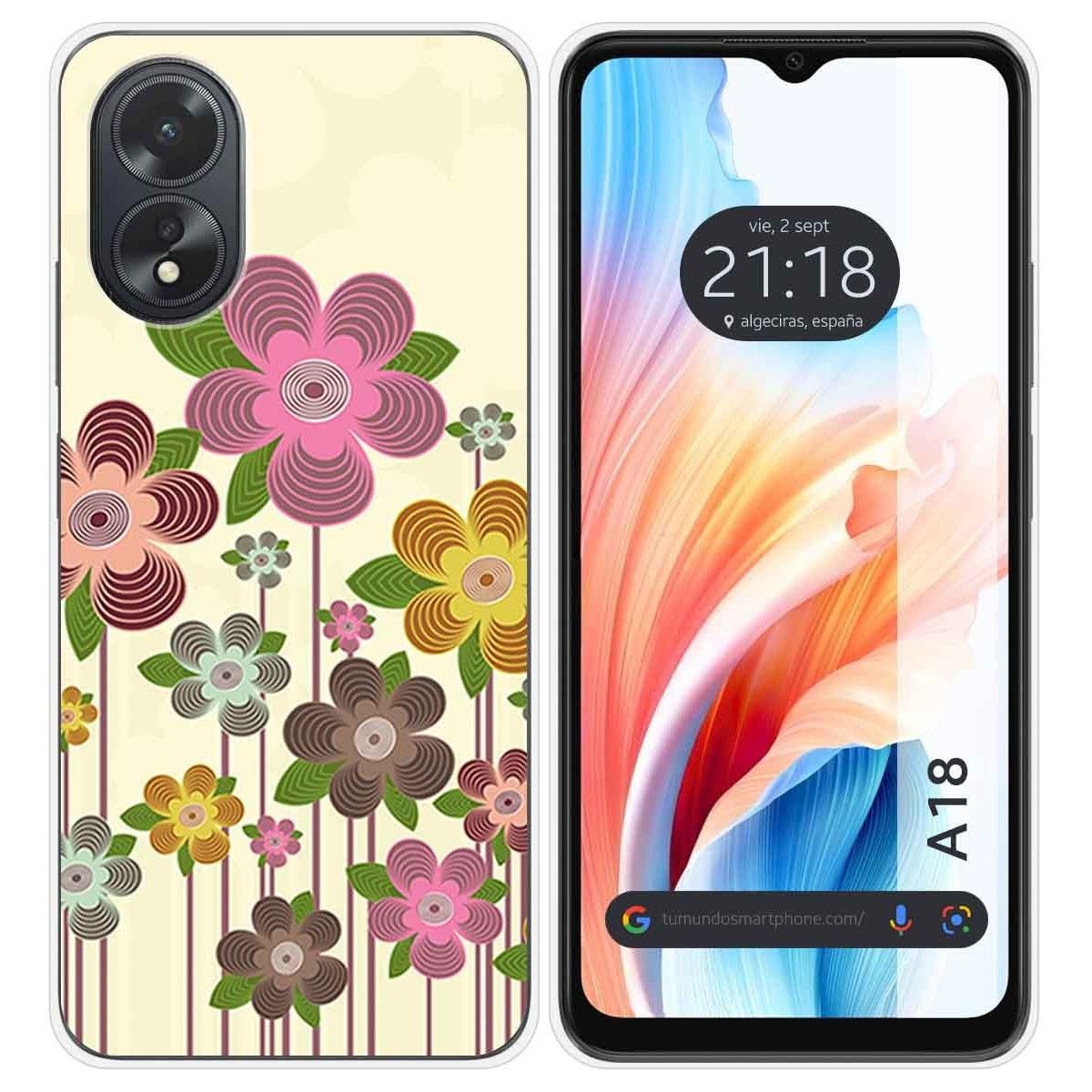 Funda Silicona para Oppo A18 diseño Primavera En Flor Dibujos