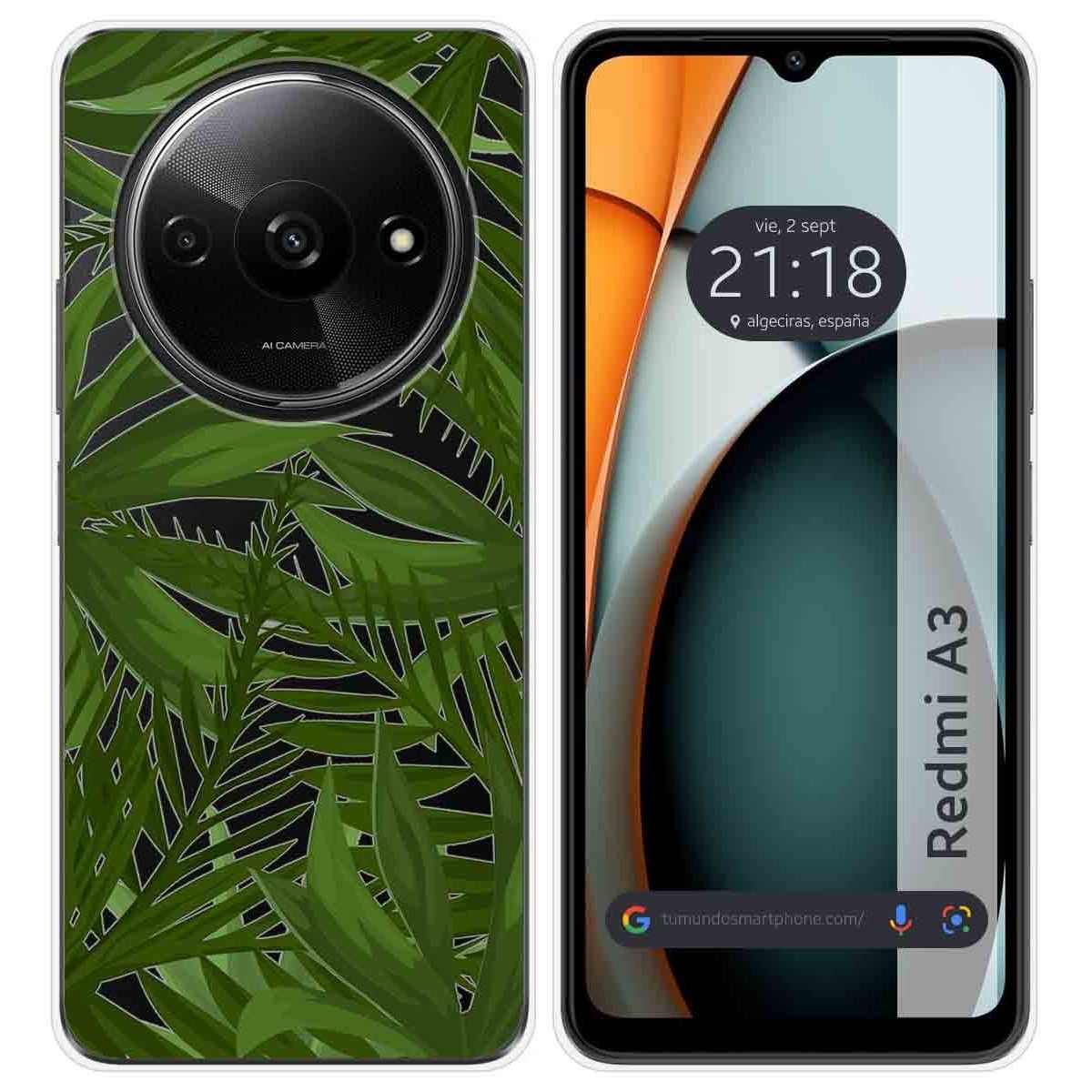 Funda Silicona Transparente para Xiaomi Redmi A3 diseño Jungla Dibujos