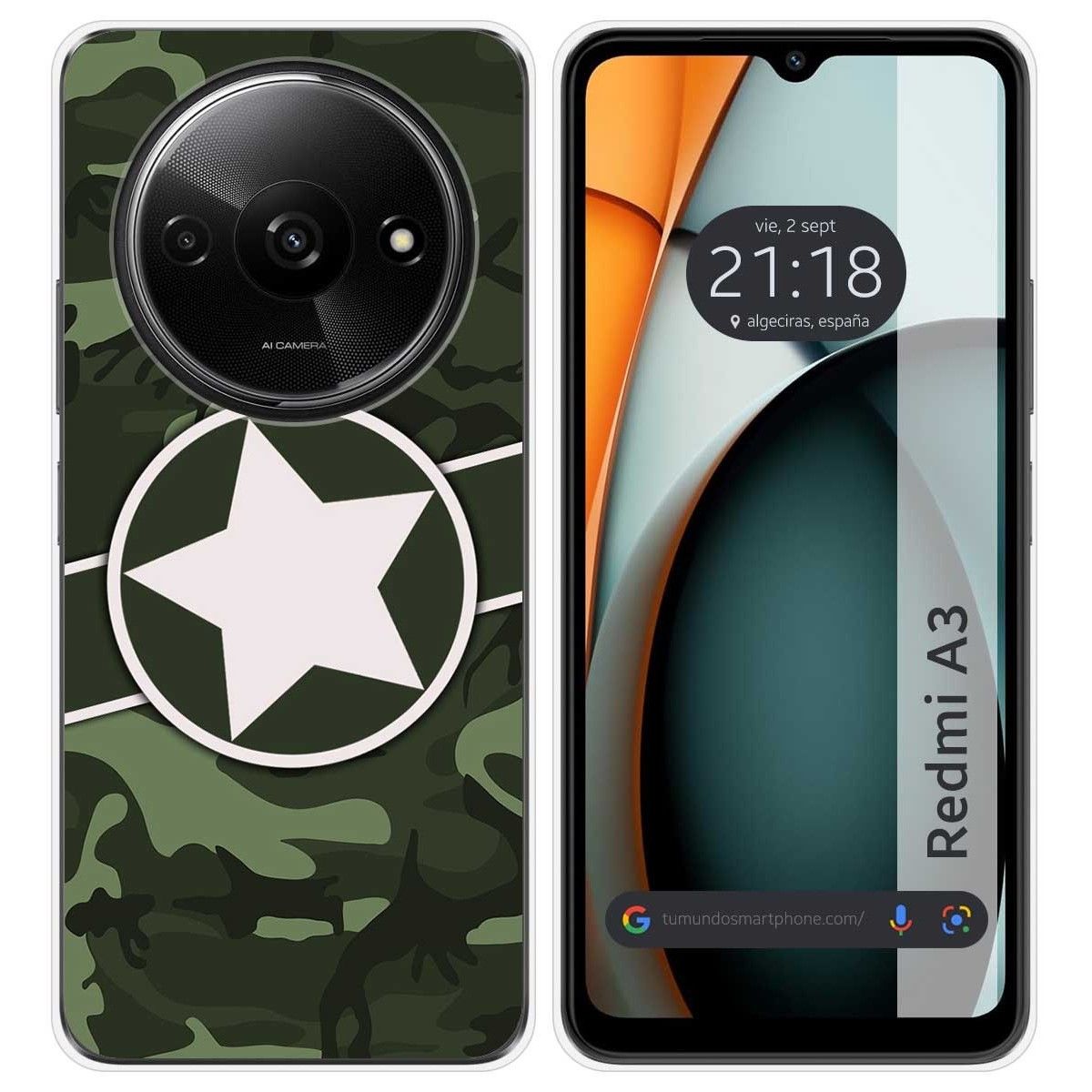 Funda Silicona para Xiaomi Redmi A3 diseño Camuflaje 01 Dibujos