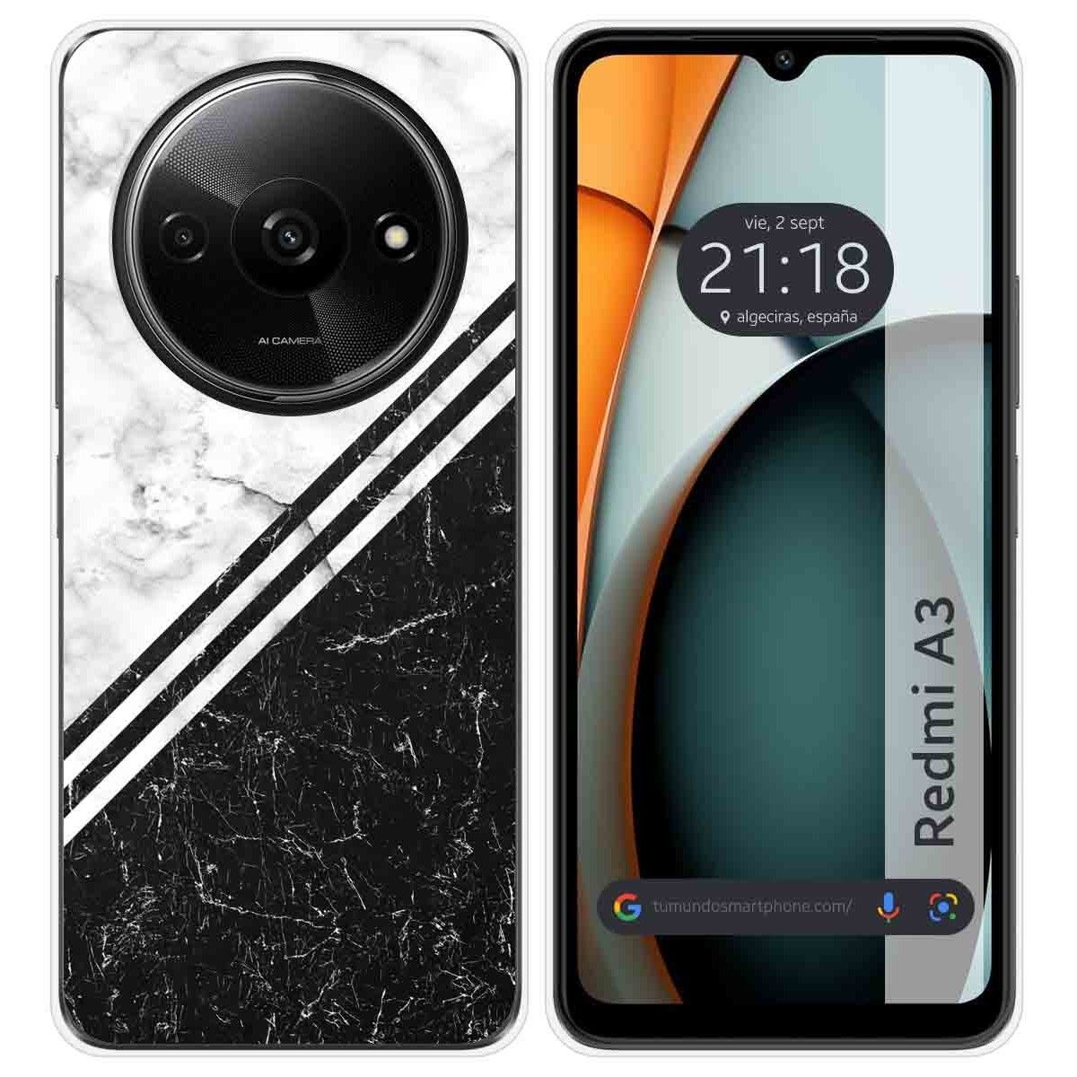 Funda Silicona para Xiaomi Redmi A3 diseño Mármol 01 Dibujos