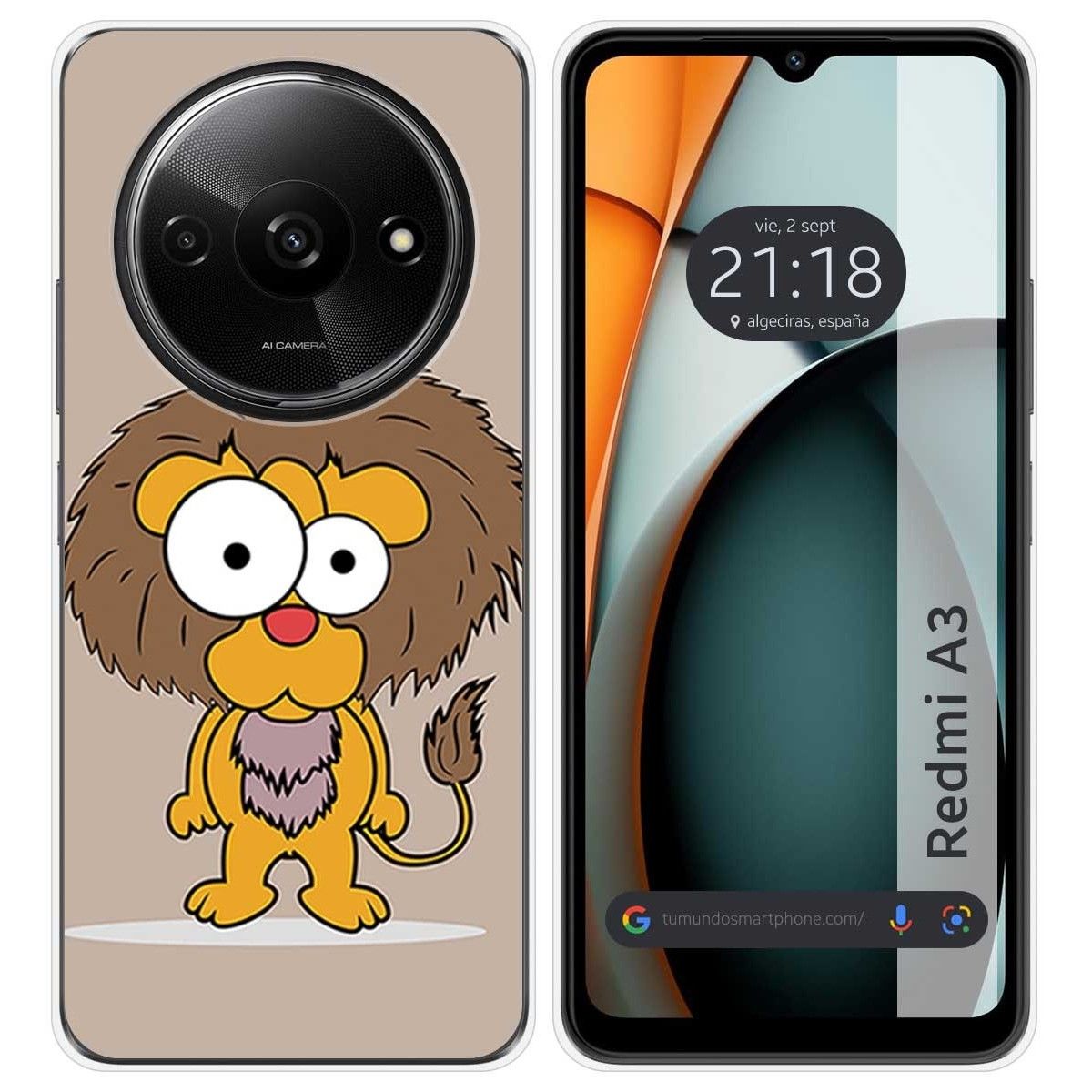 Funda Silicona para Xiaomi Redmi A3 diseño Leon Dibujos