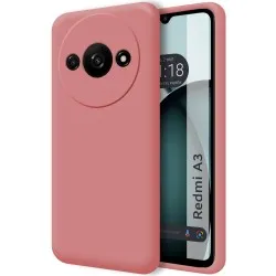 Funda Silicona Líquida Ultra Suave para Xiaomi Redmi A3 color Rosa