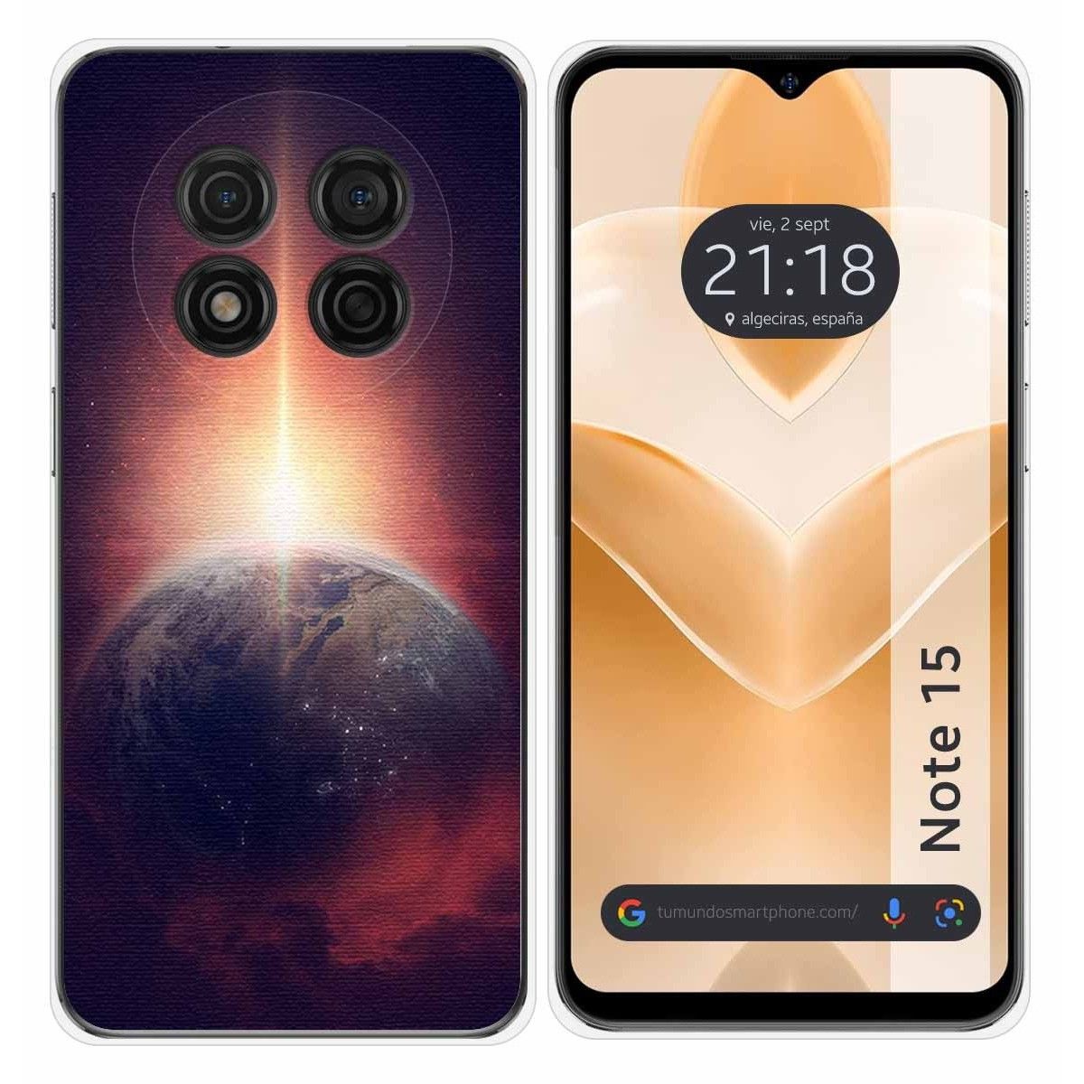 Funda Silicona para Ulefone Note 15 diseño Tierra Dibujos