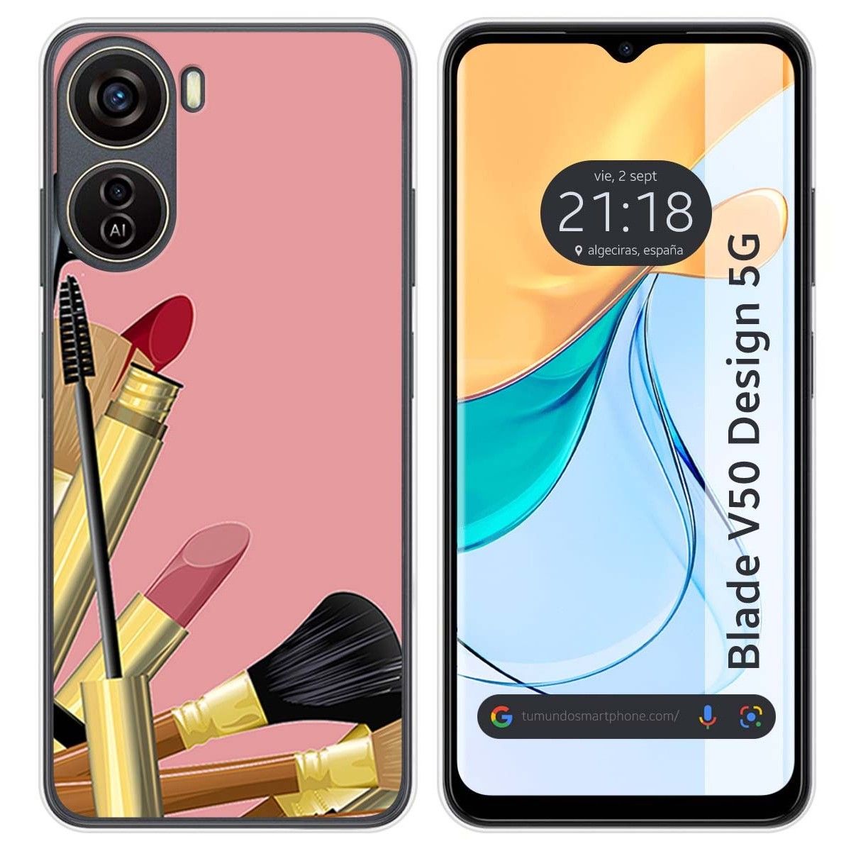 Funda Silicona para Zte Blade V50 Design 5G diseño Brochas Dibujos