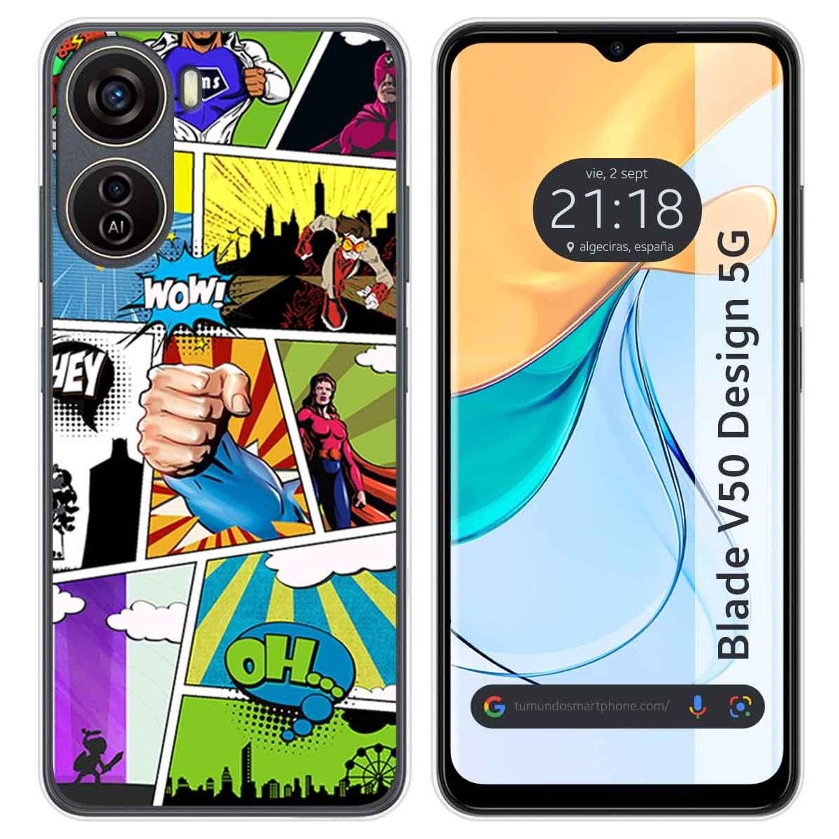 Funda Silicona para Zte Blade V50 Design 5G diseño Comic Dibujos