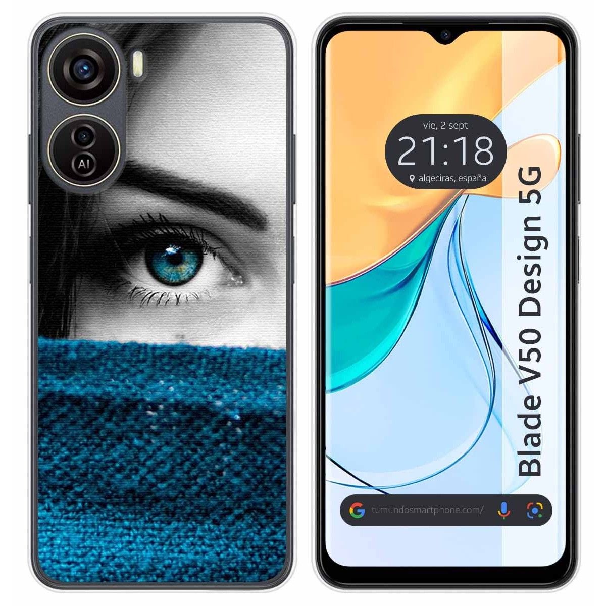 Funda Silicona para Zte Blade V50 Design 5G diseño Ojo Dibujos