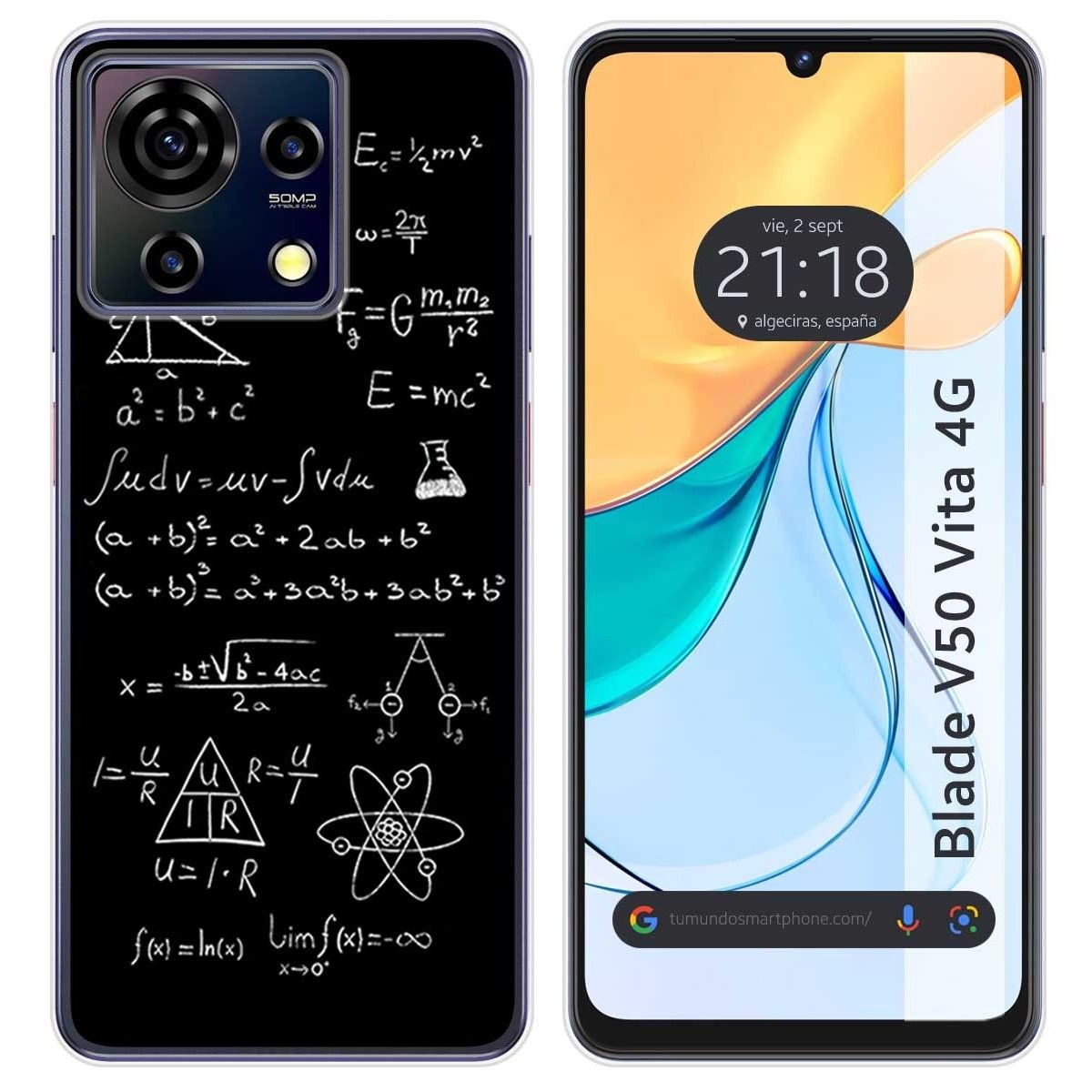 Funda Silicona para Zte Blade V50 Vita 4G diseño Formulas Dibujos