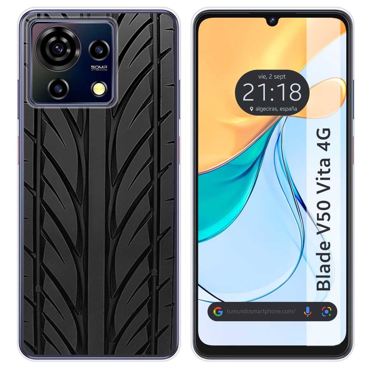 Funda Silicona para Zte Blade V50 Vita 4G diseño Neumatico Dibujos