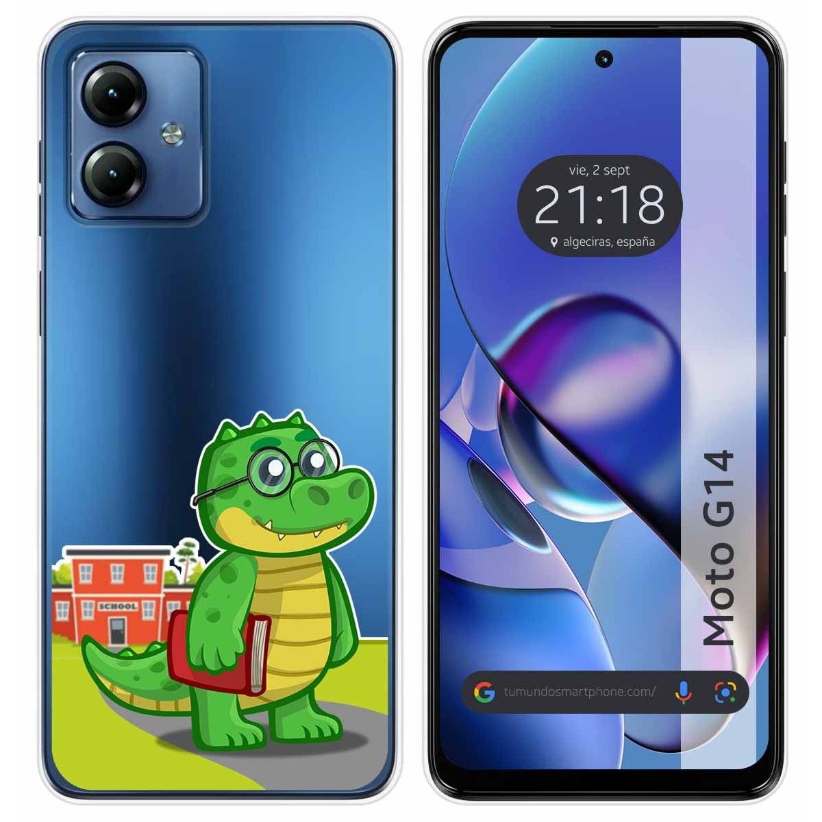 Funda Silicona Transparente para Motorola Moto G14 diseño Coco Dibujos