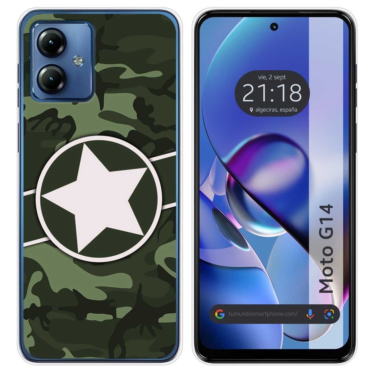 Funda Silicona para Motorola Moto G14 diseño Camuflaje 01 Dibujos