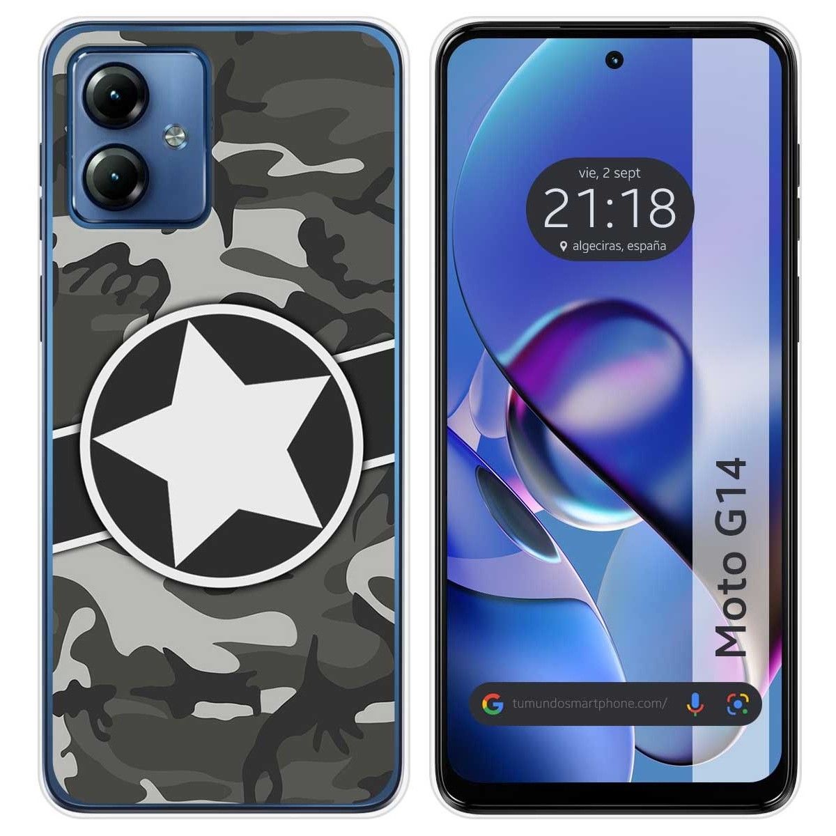 Funda Silicona para Motorola Moto G14 diseño Camuflaje 02 Dibujos