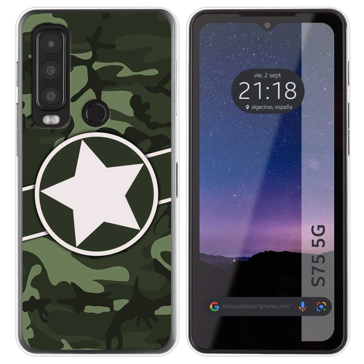 Funda Silicona para CAT S75 5G diseño Camuflaje 01 Dibujos