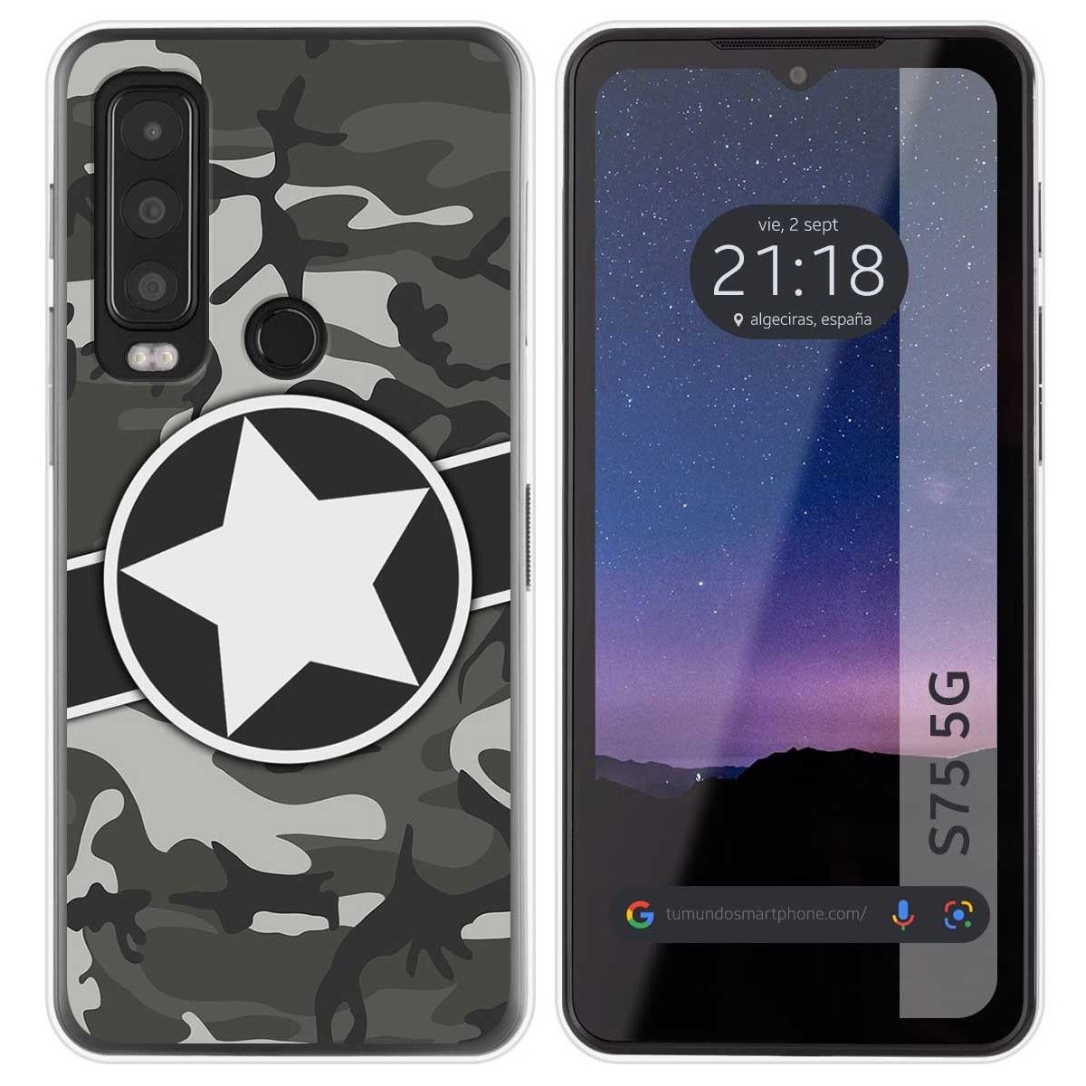 Funda Silicona para CAT S75 5G diseño Camuflaje 02 Dibujos