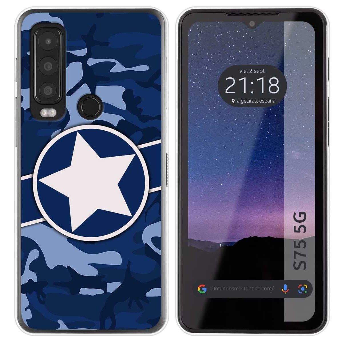 Funda Silicona para CAT S75 5G diseño Camuflaje 03 Dibujos