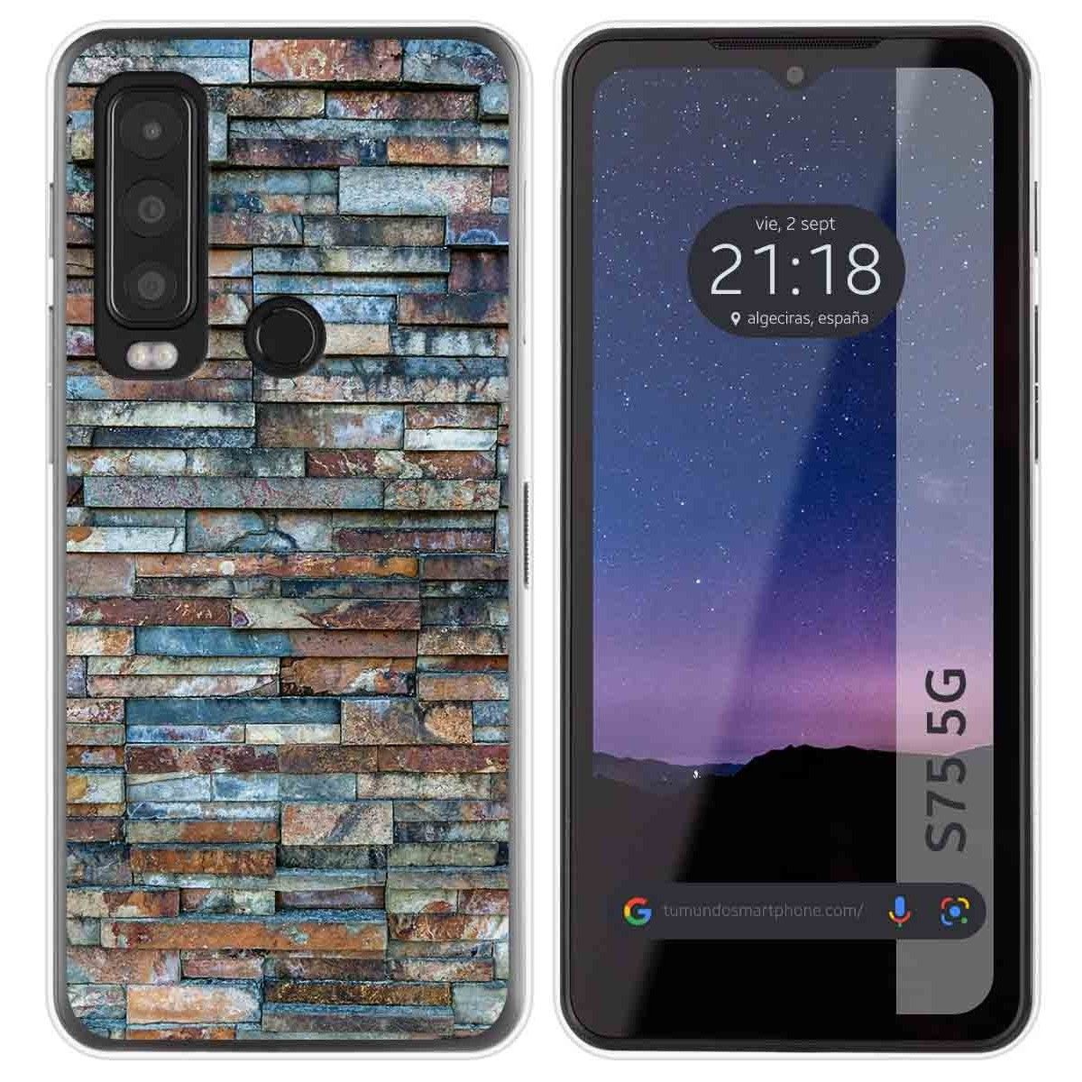 Funda Silicona para CAT S75 5G diseño Ladrillo 05 Dibujos