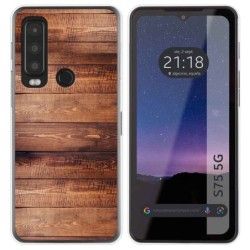 Funda Silicona para CAT S75 5G diseño Madera 02 Dibujos