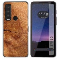 Funda Silicona para CAT S75 5G diseño Madera 04 Dibujos