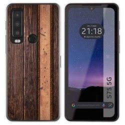 Funda Silicona para CAT S75 5G diseño Madera 05 Dibujos