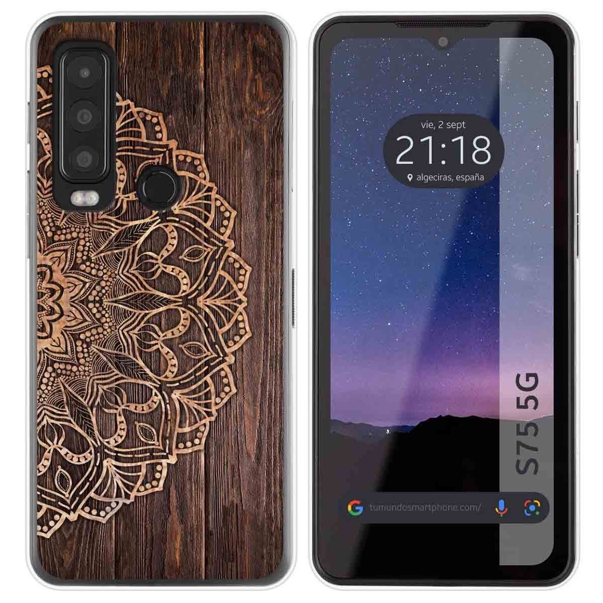 Funda Silicona para CAT S75 5G diseño Madera 06 Dibujos