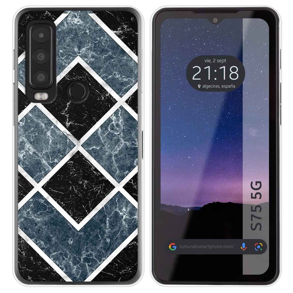 Funda Silicona para CAT S75 5G diseño Mármol 06 Dibujos