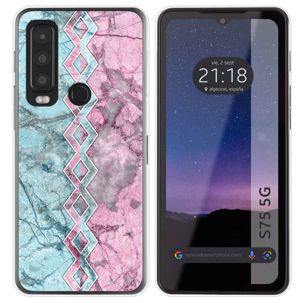 Funda Silicona para CAT S75 5G diseño Mármol 08 Dibujos