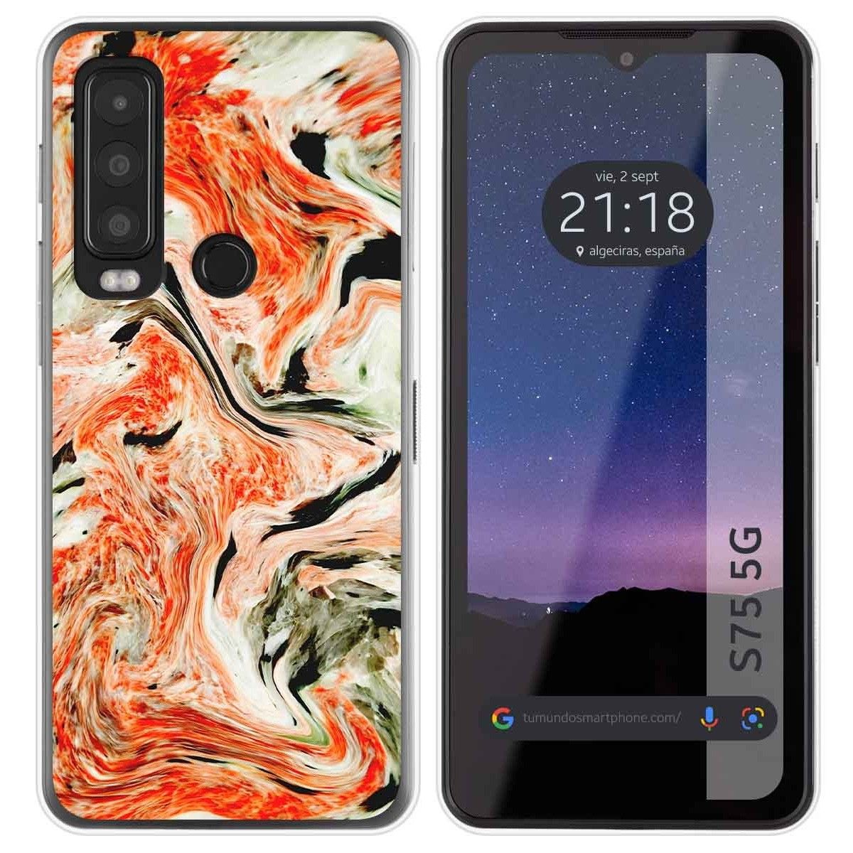 Funda Silicona para CAT S75 5G diseño Mármol 12 Dibujos