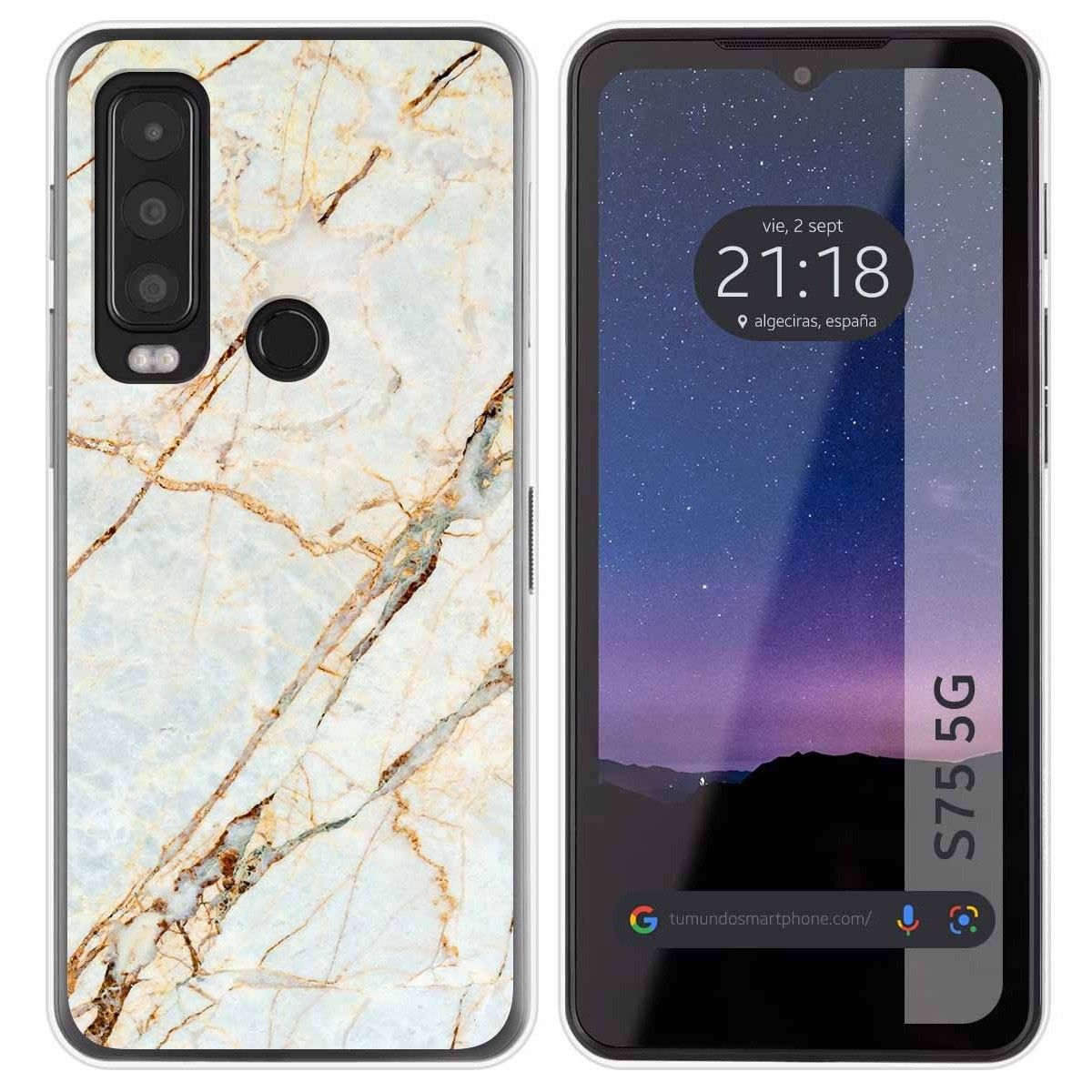 Funda Silicona para CAT S75 5G diseño Mármol 13 Dibujos