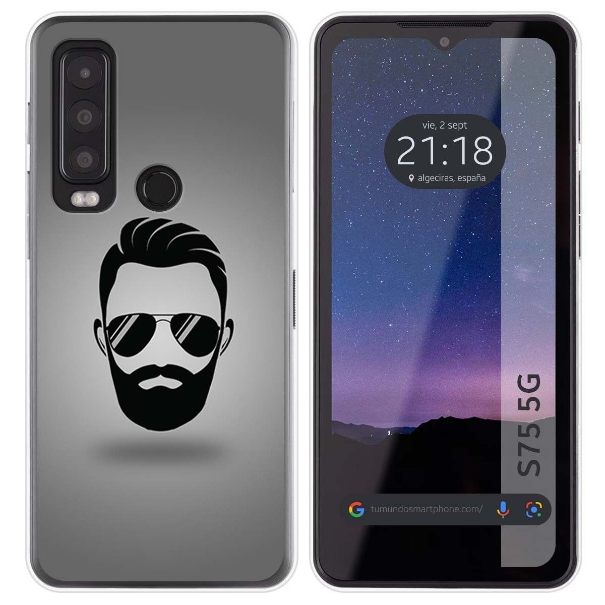 Funda Silicona para CAT S75 5G diseño Barba Dibujos