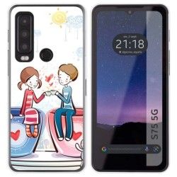 Funda Silicona para CAT S75 5G diseño Café Dibujos