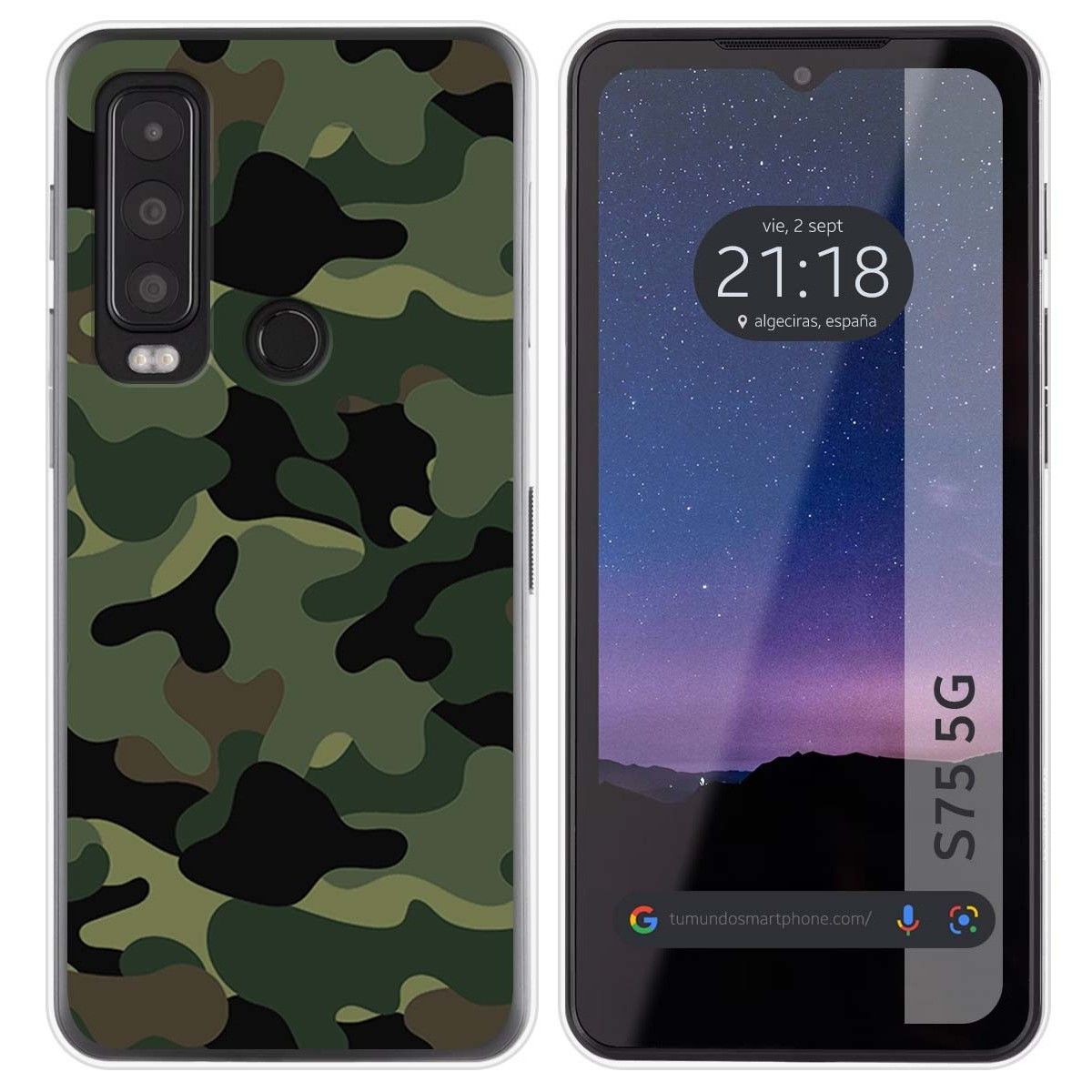 Funda Silicona para CAT S75 5G diseño Camuflaje Dibujos