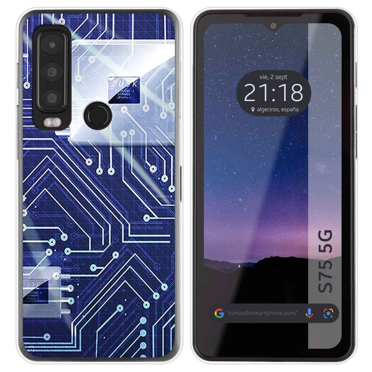 Funda Silicona para CAT S75 5G diseño Circuito Dibujos