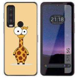 Funda Silicona para CAT S75 5G diseño Jirafa Dibujos