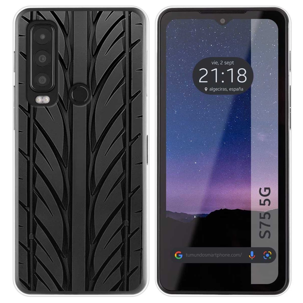 Funda Silicona para CAT S75 5G diseño Neumatico Dibujos