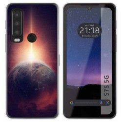 Funda Silicona para CAT S75 5G diseño Tierra Dibujos