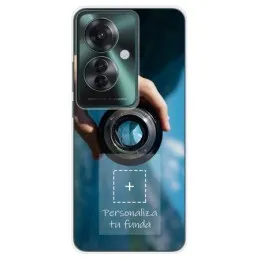 Personaliza tu Funda Silicona Gel Tpu Transparente con tu Fotografia para Oppo Reno 11F 5G Dibujo Personalizada