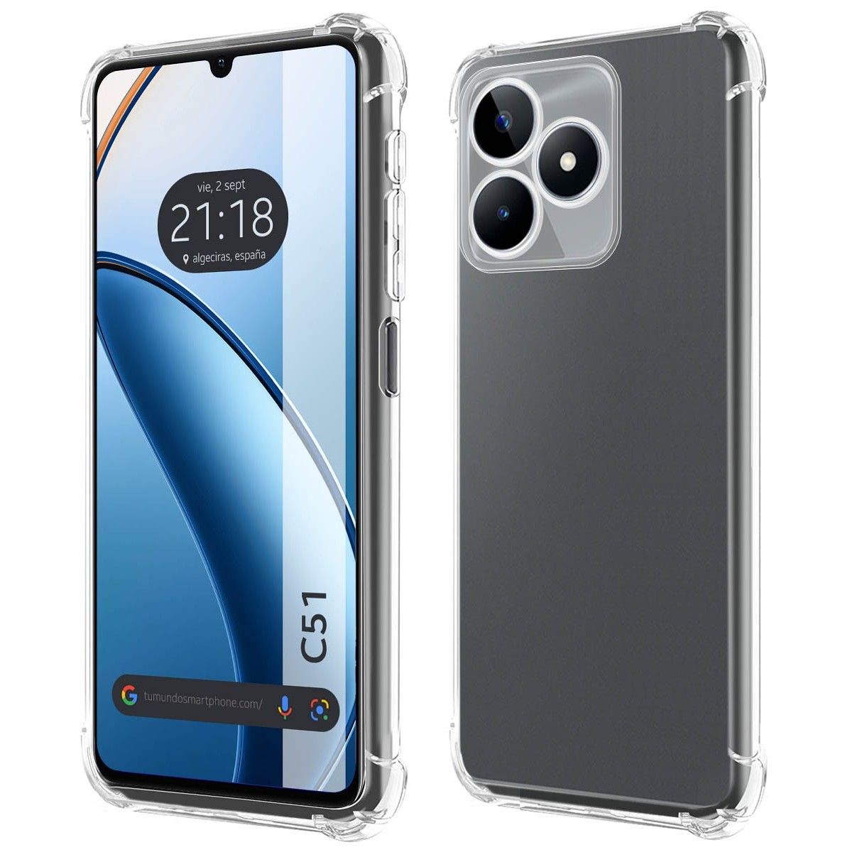 Funda Silicona Antigolpes Transparente para Realme C51