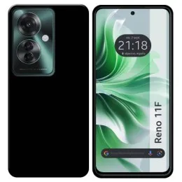 Funda Silicona Gel TPU Negra para Oppo Reno 11F 5G