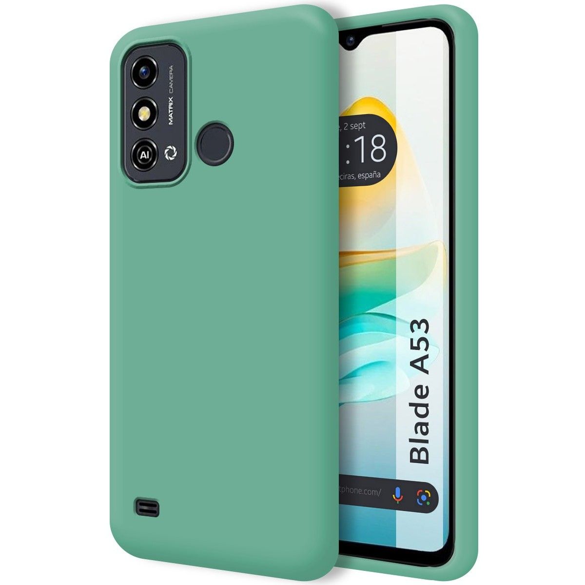 Funda Silicona Líquida Ultra Suave para Zte Blade A53 color Verde